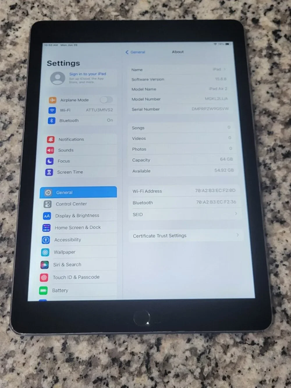 Ipad air 2